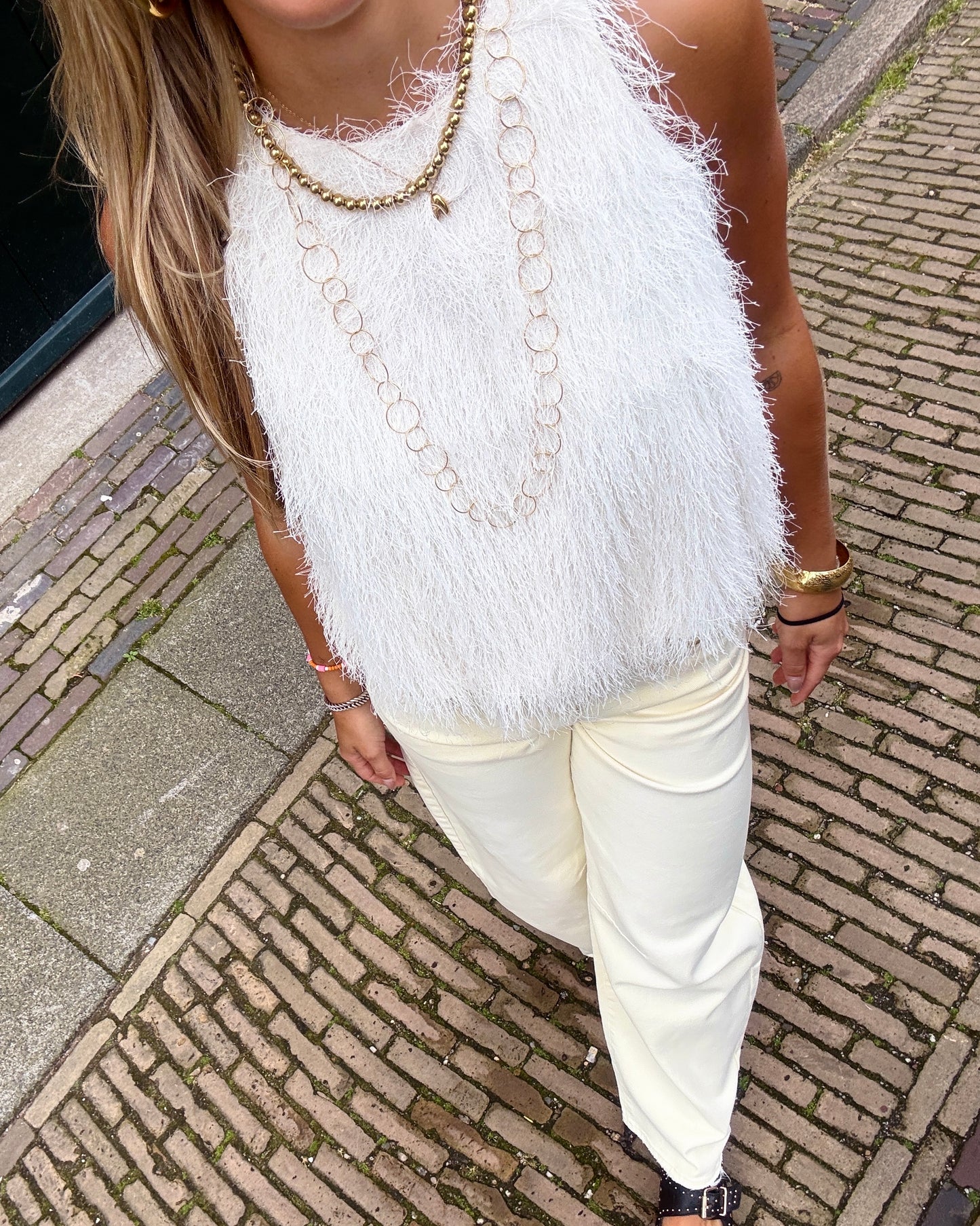 Nomi fluffy top ★ wit