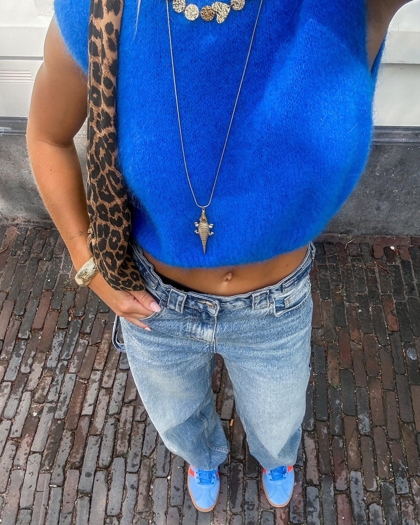 Rosie knit gilet ★ cobalt blauw