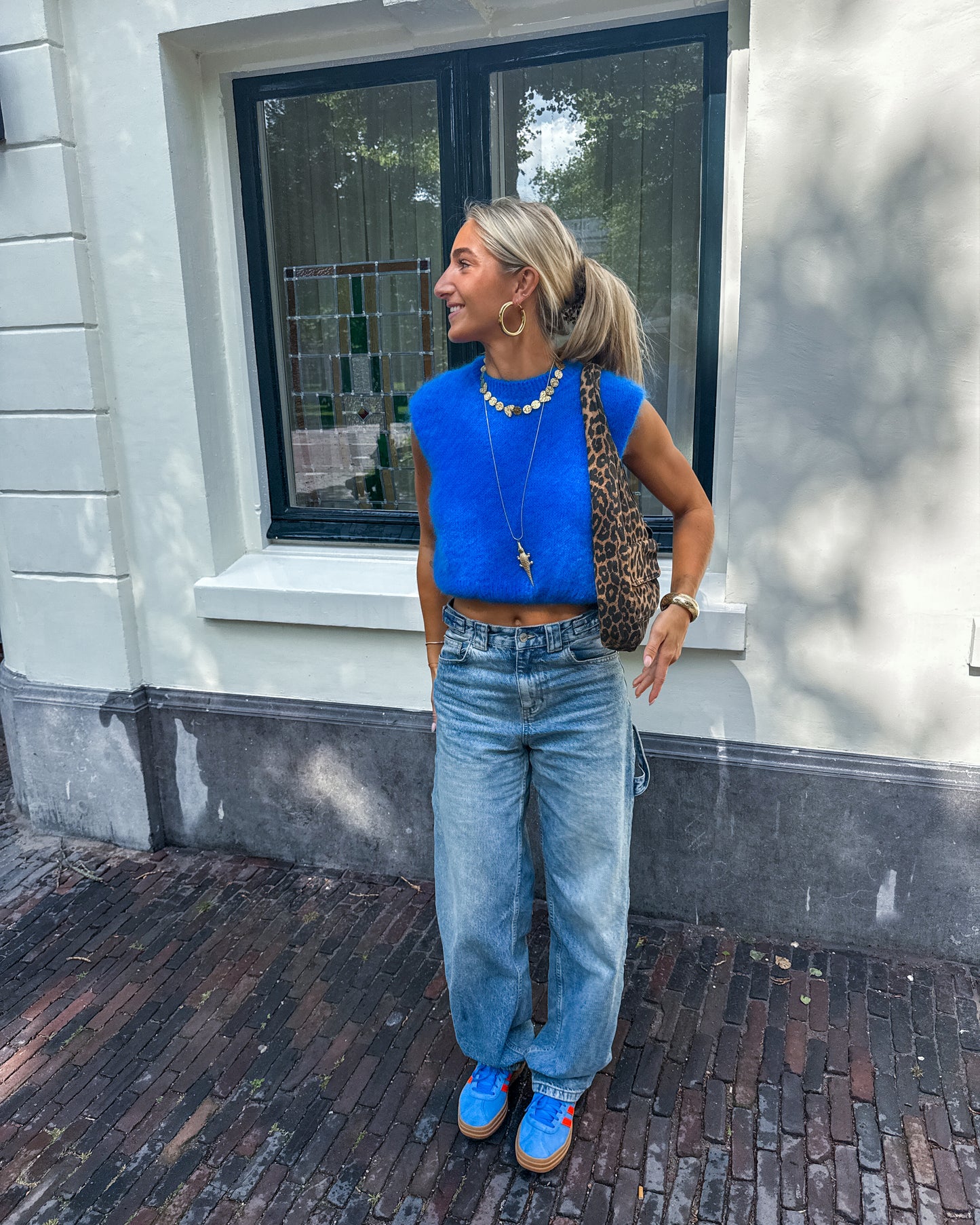 Rosie knit gilet ★ cobalt blauw