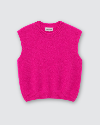 Rosie knit gilet ★ fuchsia
