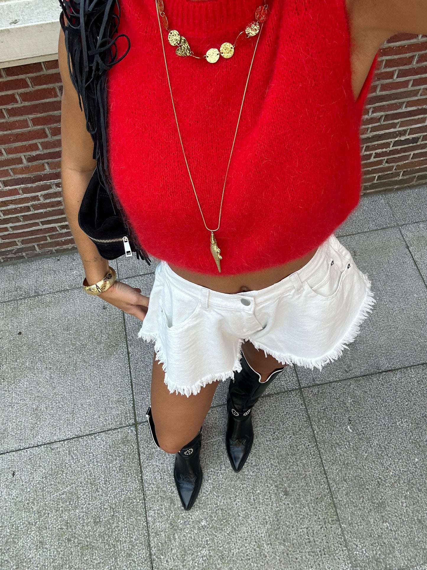 Rosie knit gilet ★ rood