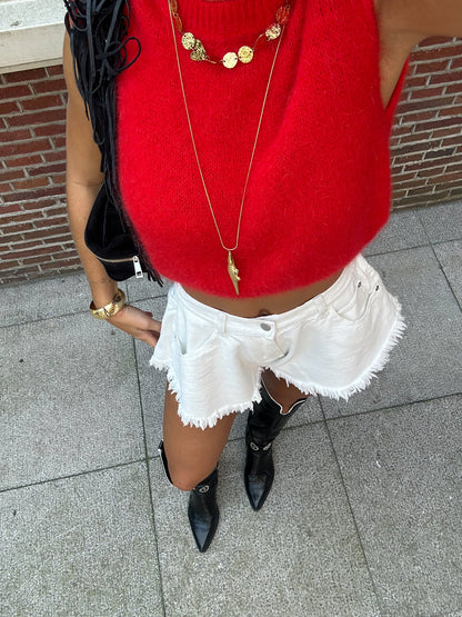 Rosie knit gilet ★ rood