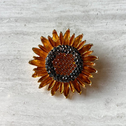 Zonnebloem broche