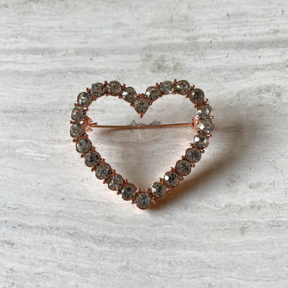 Open hart broche ★ Zilver