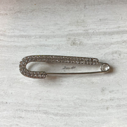 Glitter paperclip broche ★ zilver