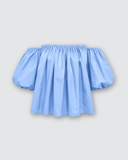 Feline blouse ★ licht blauw
