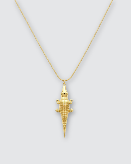 Croco ketting lang