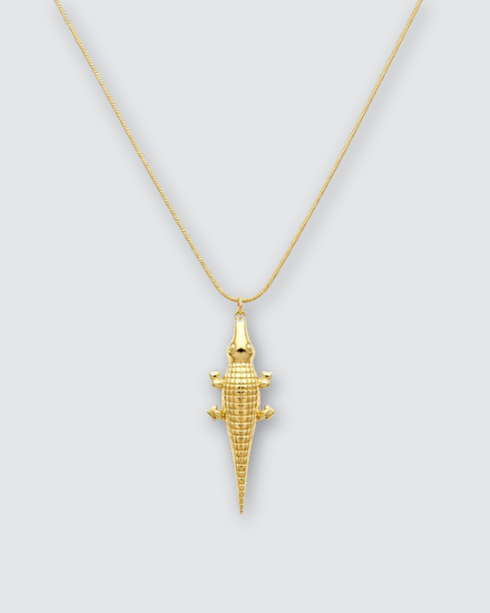 Croco ketting lang