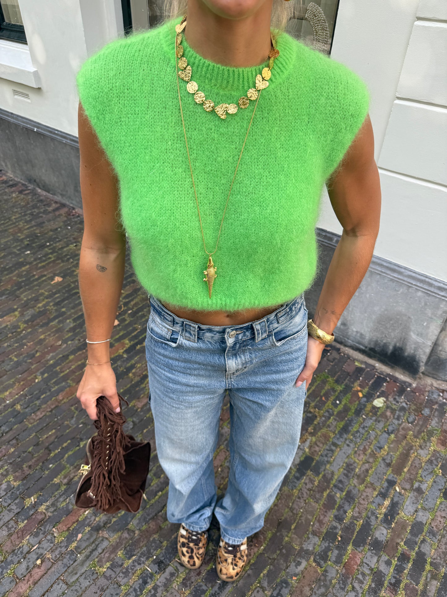 Rosie knit gilet ★ groen