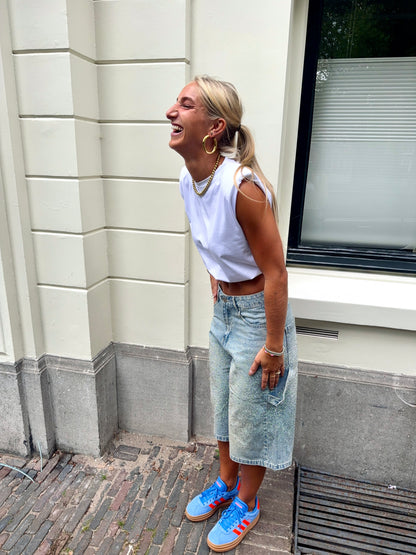 Nina glitter jort ★ denim