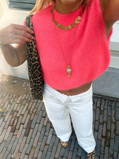 Rosie knit gilet ★ koraal
