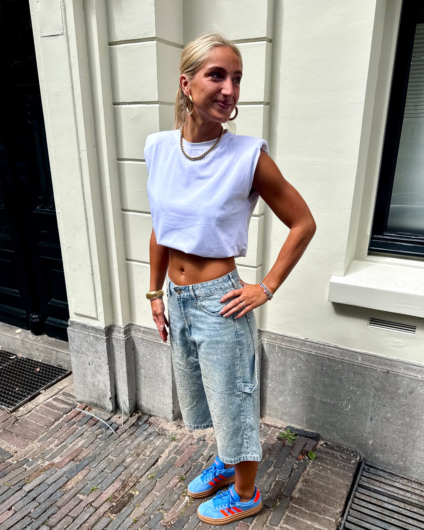 Nina glitter jort ★ denim