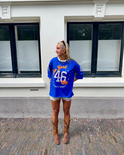 New york sporty t-shirt ★ blauw