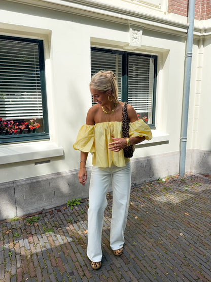 Feline blouse ★ geel