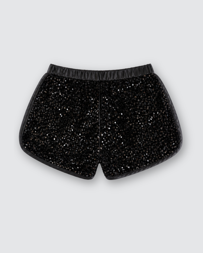 Loulou glitter short ★ zwart