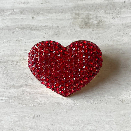 Glitter hart broche