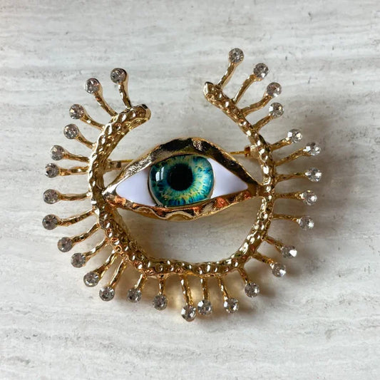 Big blue eye broche